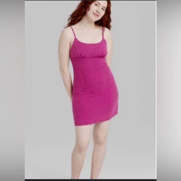 Women’s Plum Pink/Purple Cotton Mini Dress, Sz XS and XXL - Picture 1 of 6